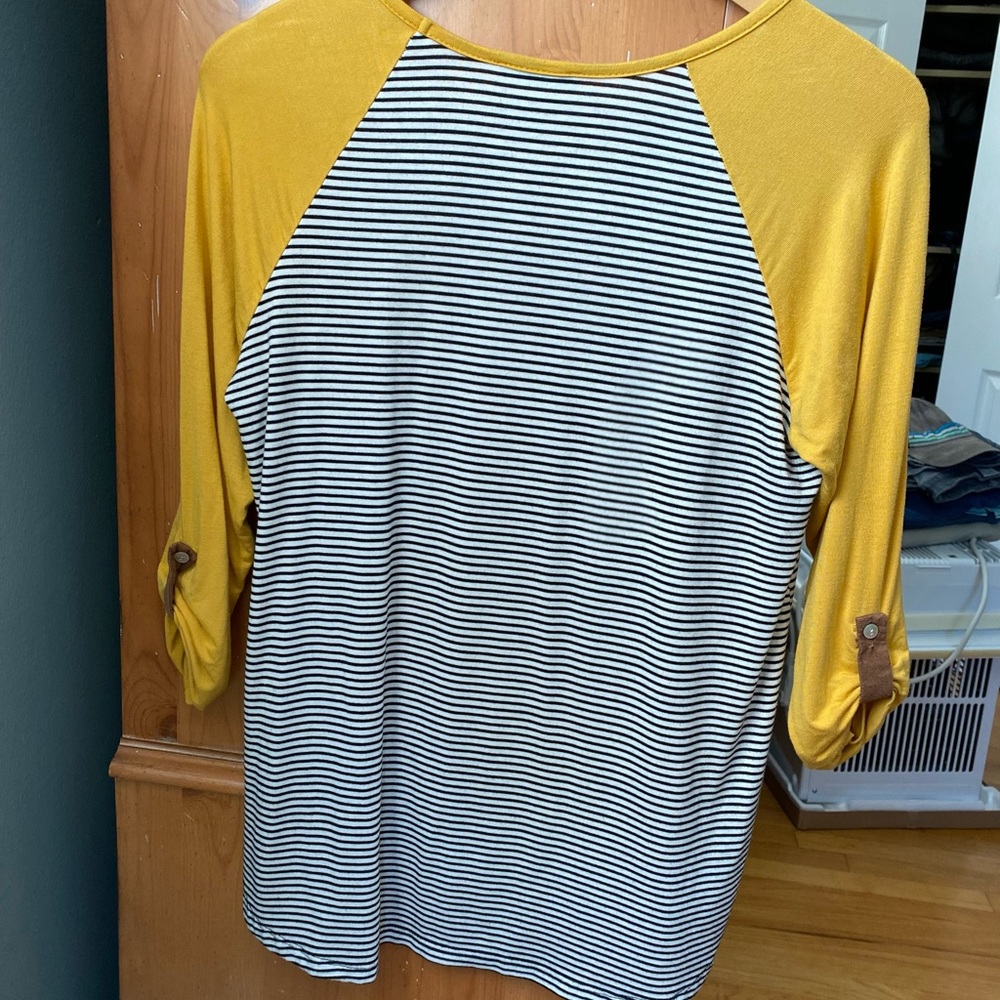 Stitch Fix Pink Clover Madelene Roll Tab Knit Top